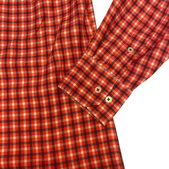 Southern Tide Red, White, Gray Plaid Long Sleeve Button Down Shirt Sz M - Picture 5 of 13